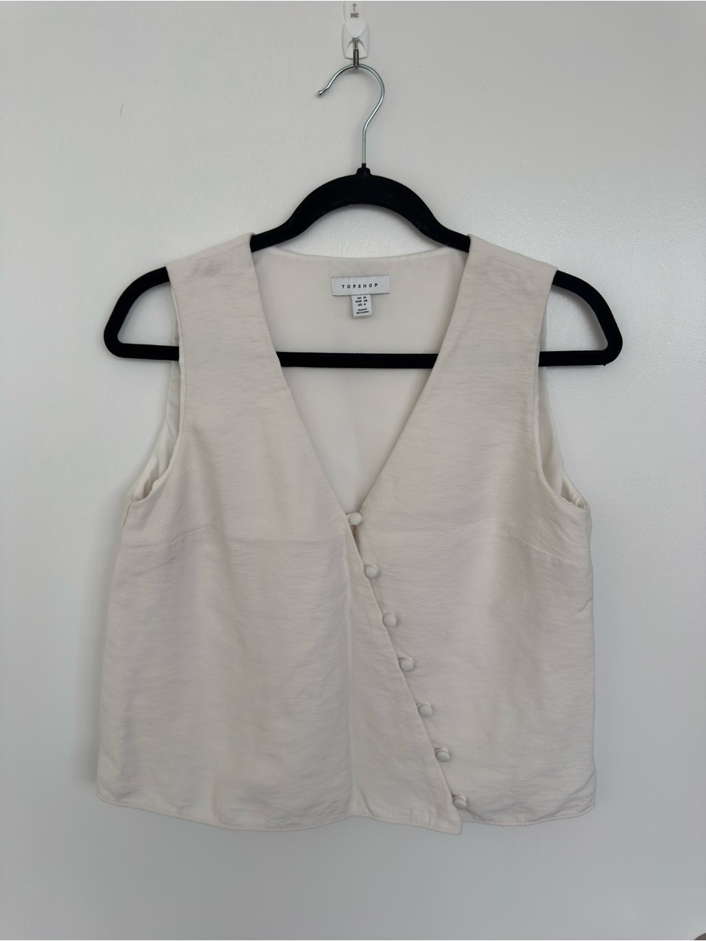 Topshop Asymmetrical Button Blouse Tank